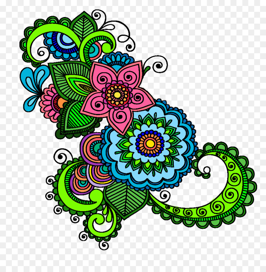 Doodle Floral，Flores PNG