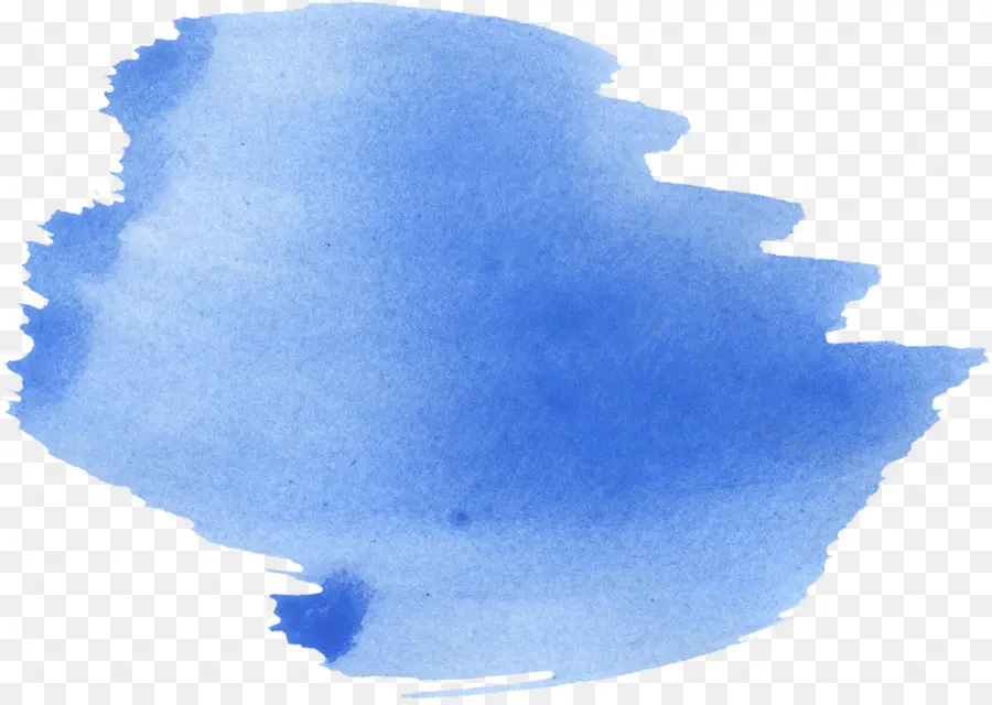 Azul，Pintura Em Aquarela PNG