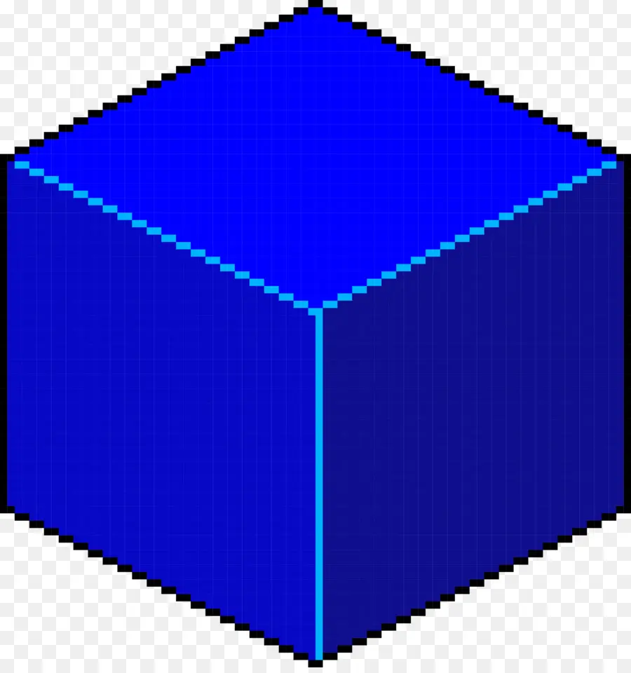 Cubo Azul，3d PNG