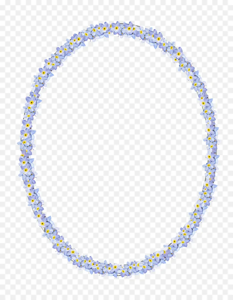 Moldura De Flores，Oval PNG