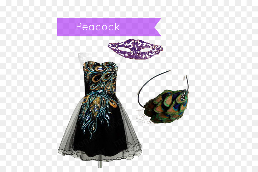 Vestido Pavão，Máscara PNG