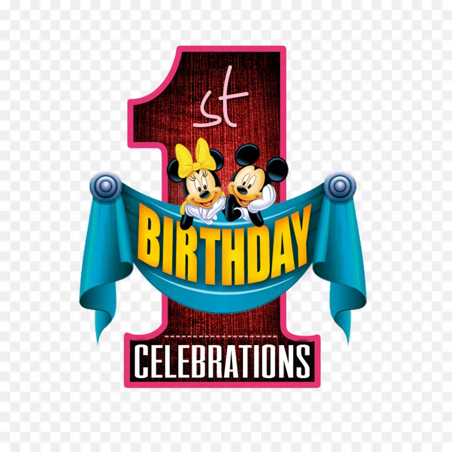 1º Aniversário，Mickey Mouse PNG