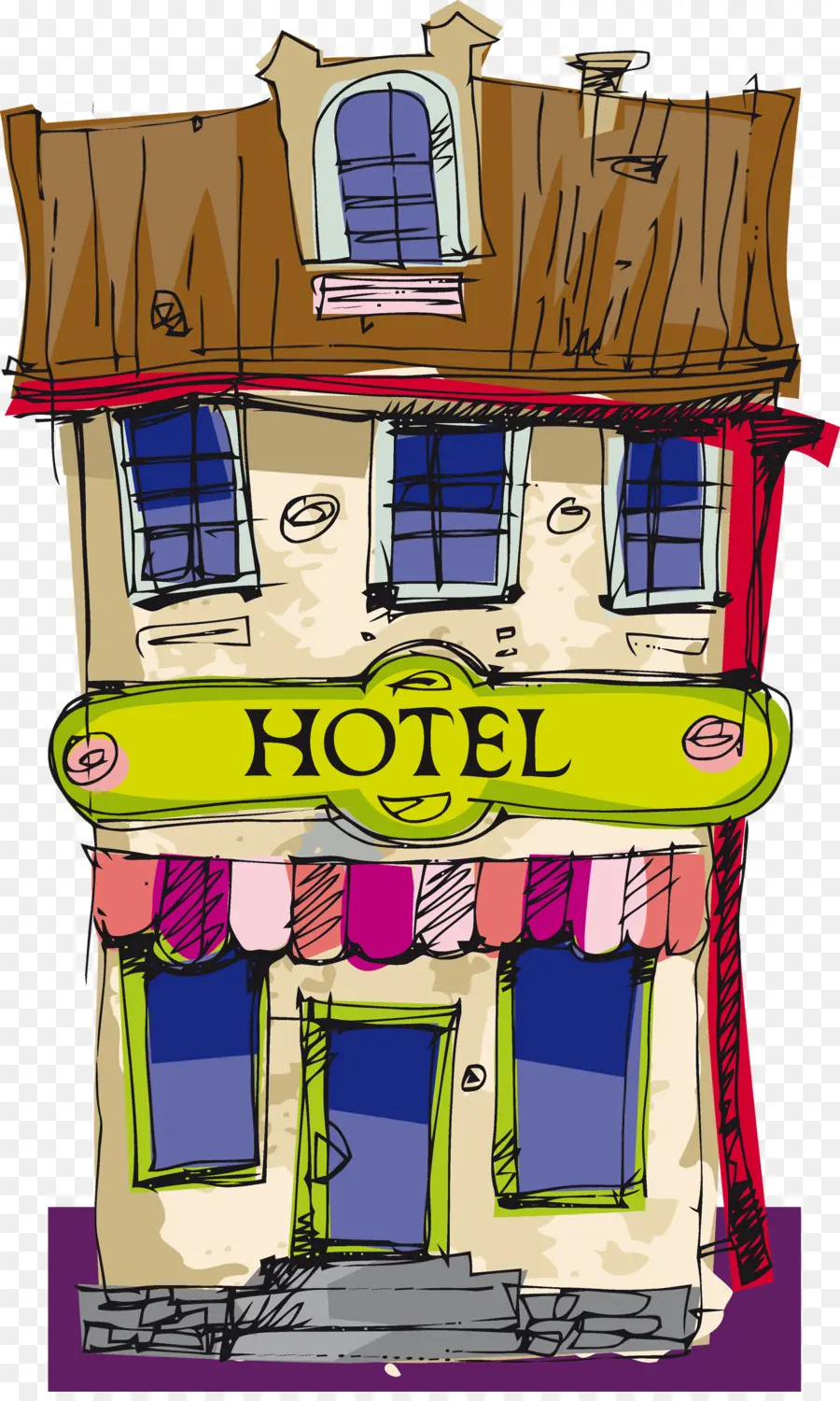 Hotel，Desenho PNG