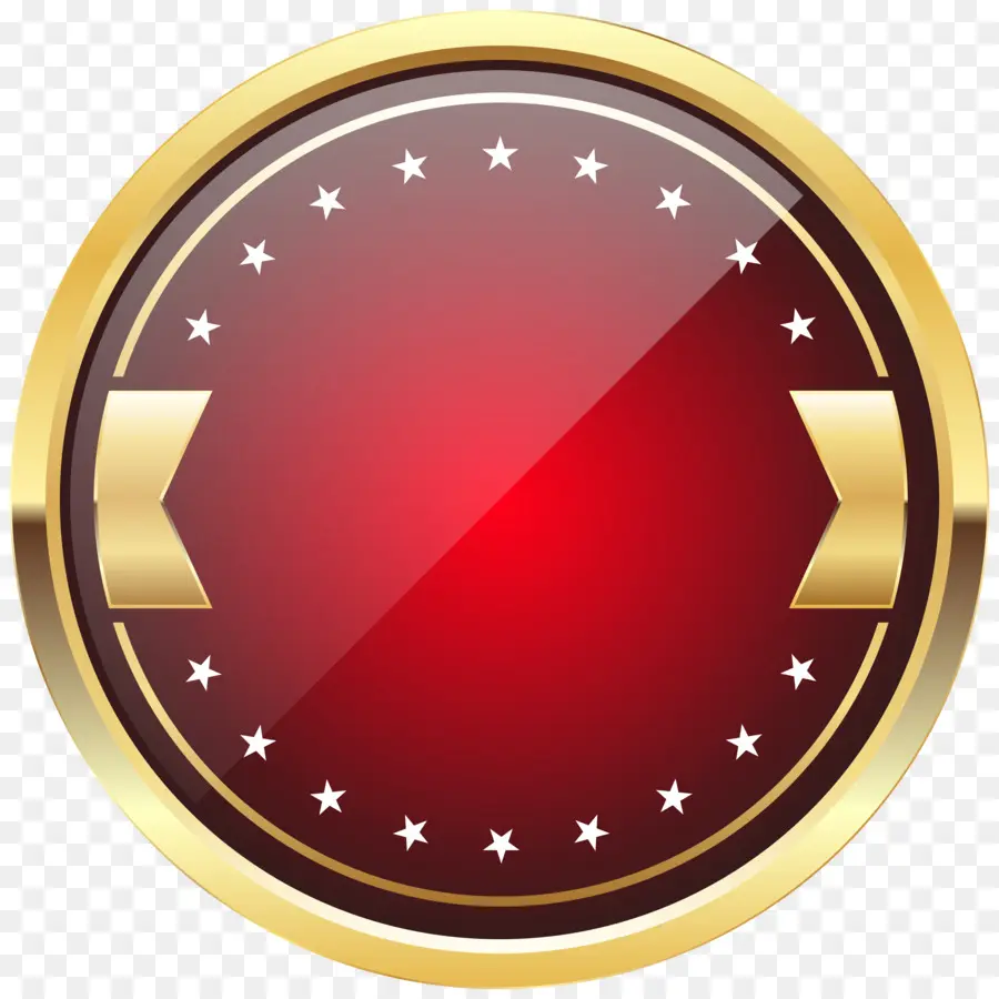 Distintivo Vermelho E Dourado，Emblema PNG