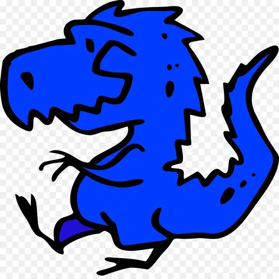 Dinossauro Azul，Desenho Animado PNG