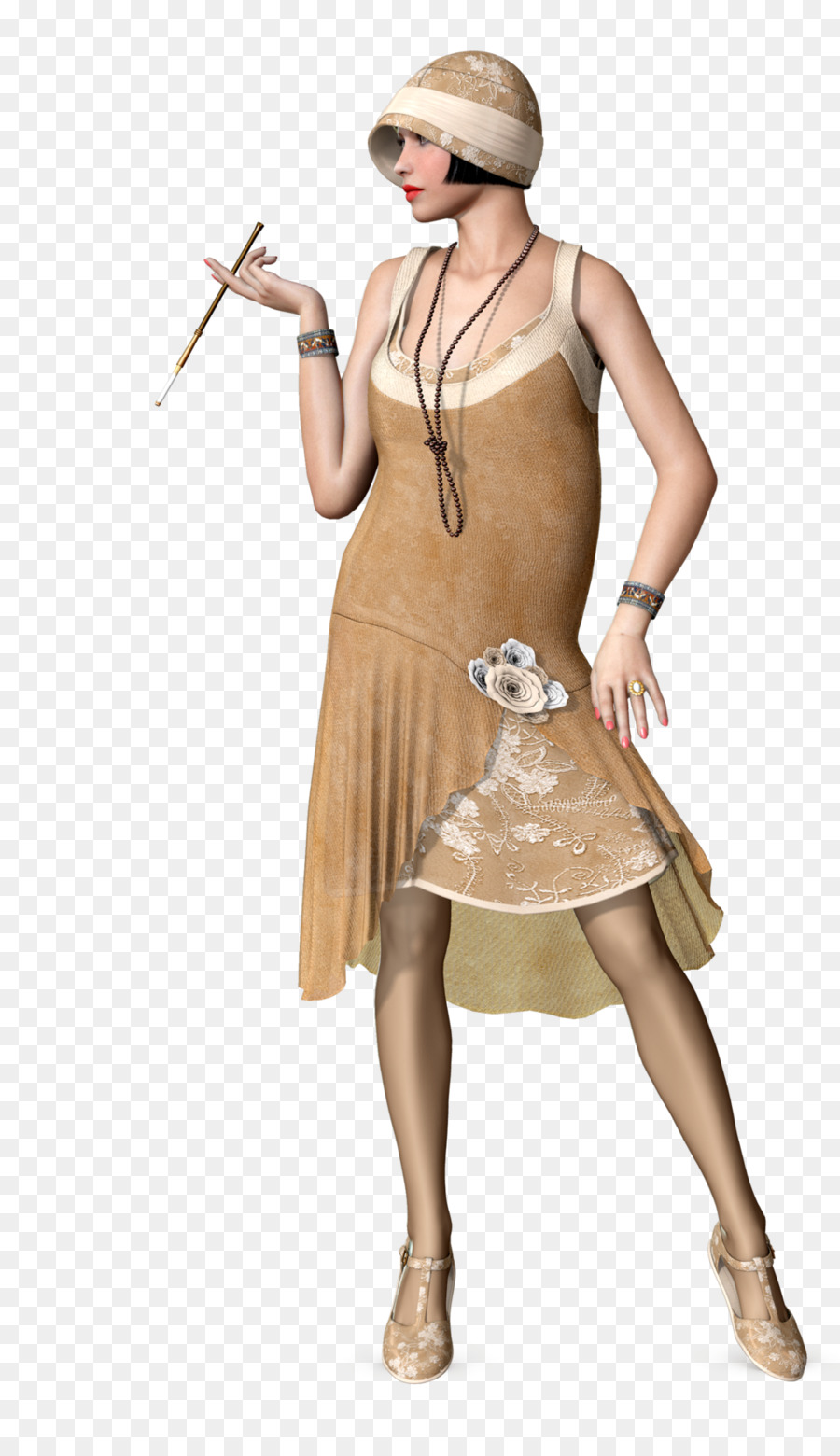 Mulher Em Vestido Vintage，Moda PNG