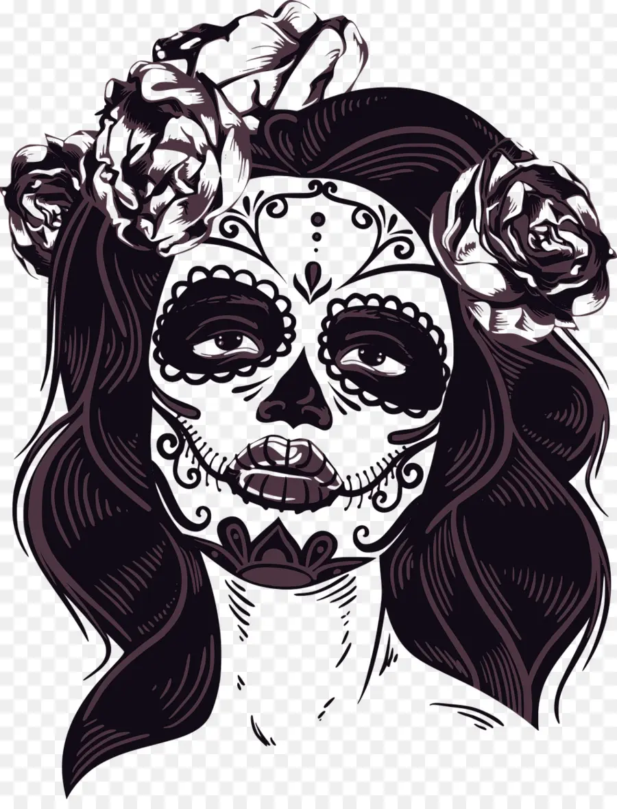 La Calavera Catrina，Tshirt PNG