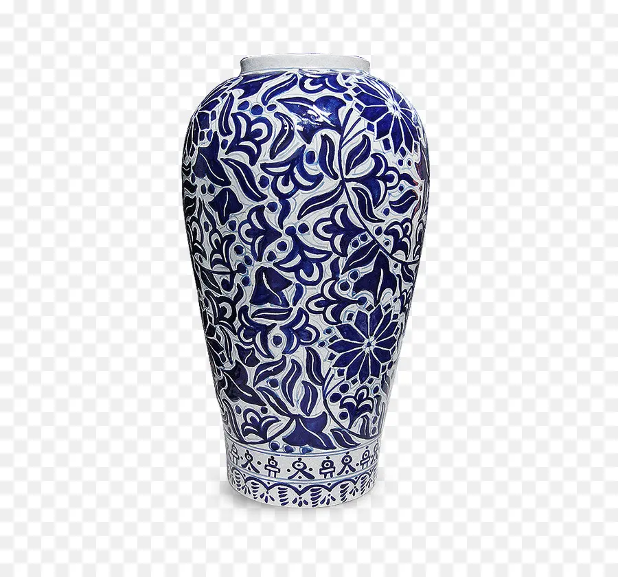 Vaso Azul E Branco，Cerâmica PNG