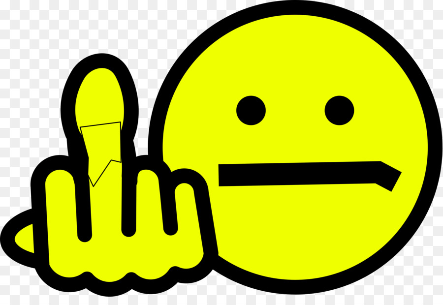 Emoticon Amarelo Com Dedo Médio，Rude PNG