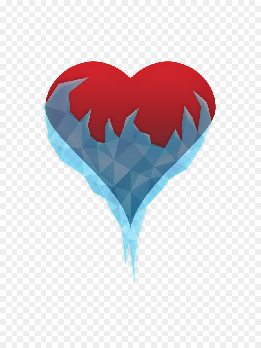 Coração Vermelho E Azul，Amor PNG