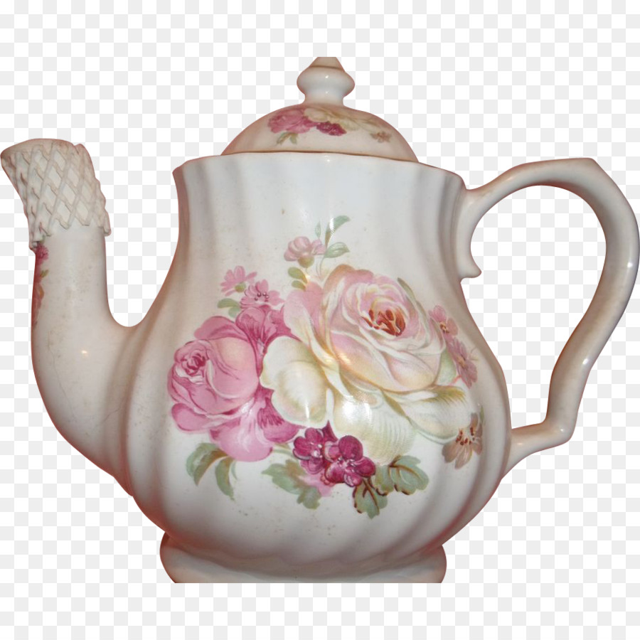 Bule Floral，Cerâmica PNG