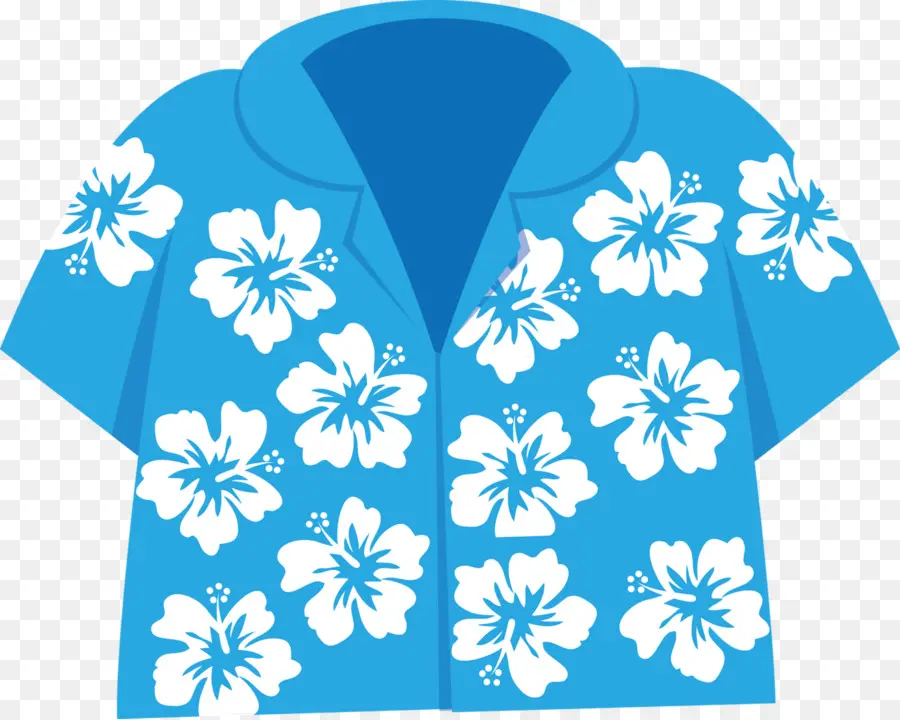 Camisa Havaiana，Floral PNG