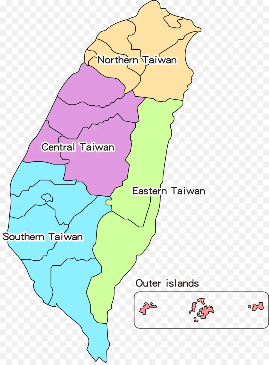 Mapa De Taiwan，Regiões PNG