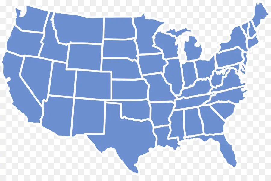 Estados Unidos，Vetor Mapa PNG