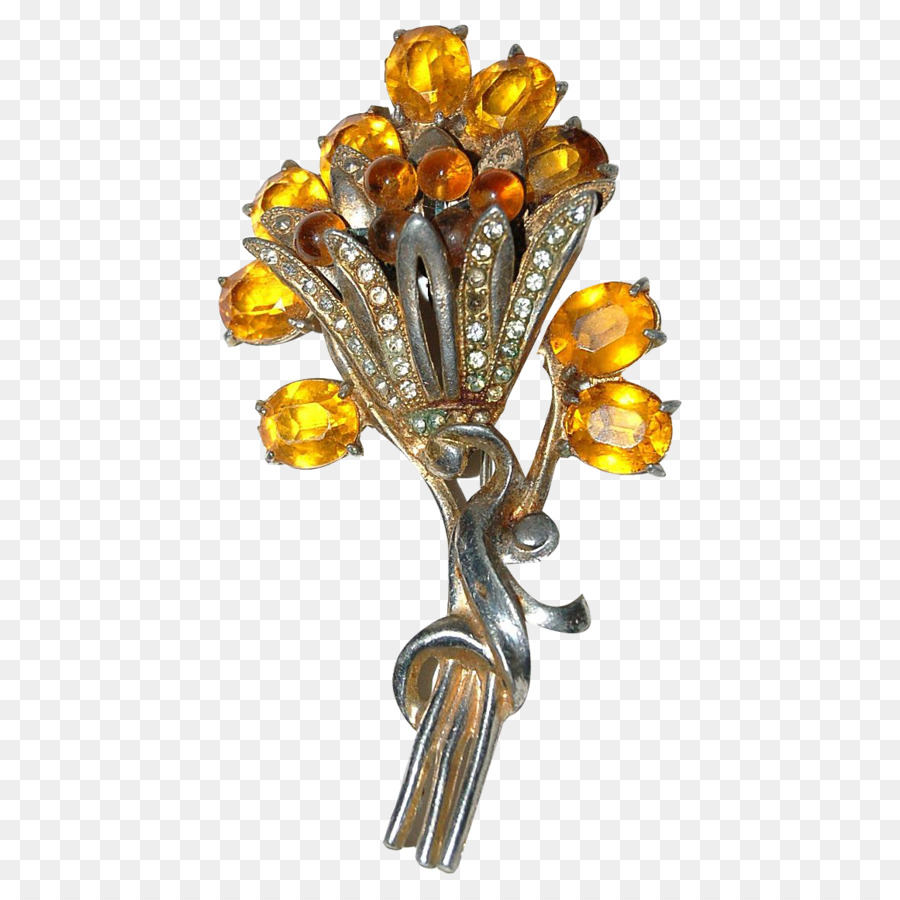 Broche De Gema Amarela，Broche PNG