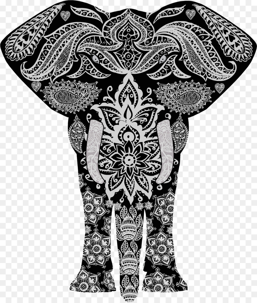 Elefante，Mandala PNG