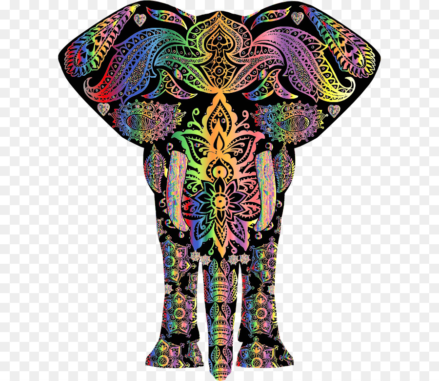 Elefante Decorativo，Padrão PNG