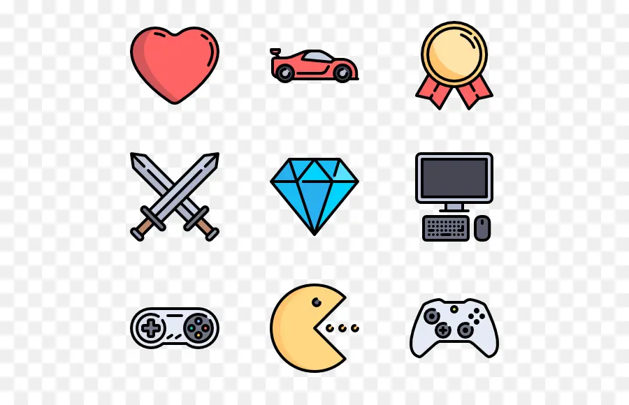 Ícones De Jogos，Jogos De Vídeo PNG