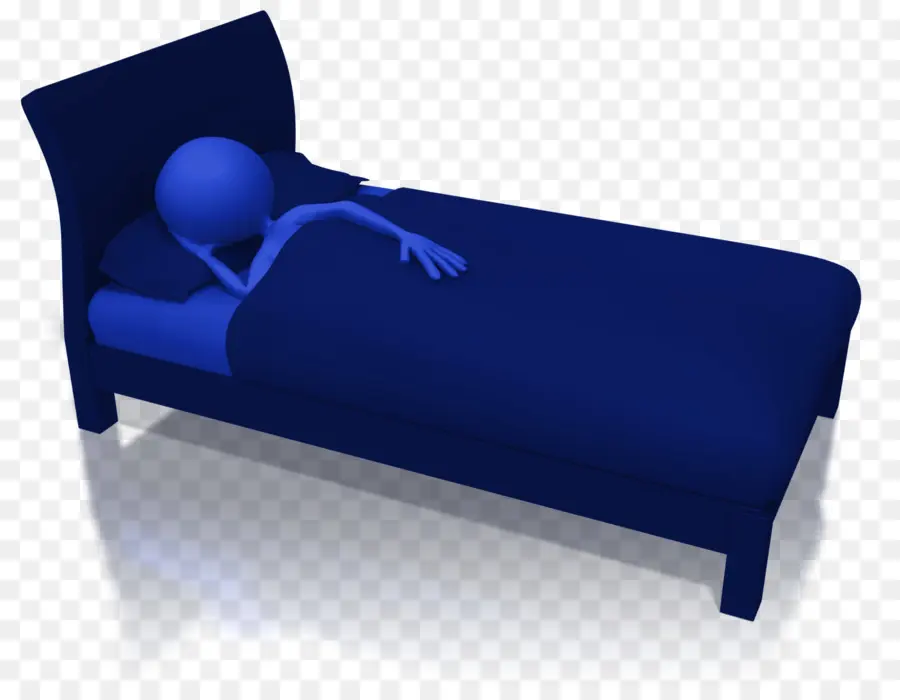 Cama Azul，Dormindo PNG