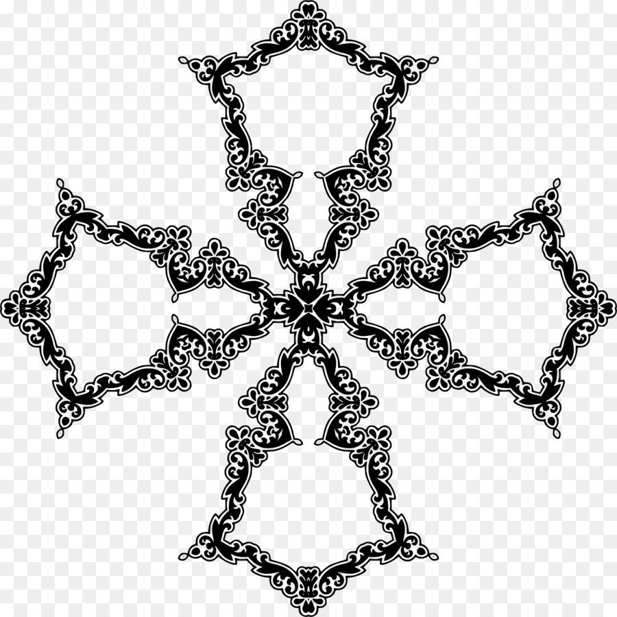 Mandala Preto E Branco，Padrão PNG