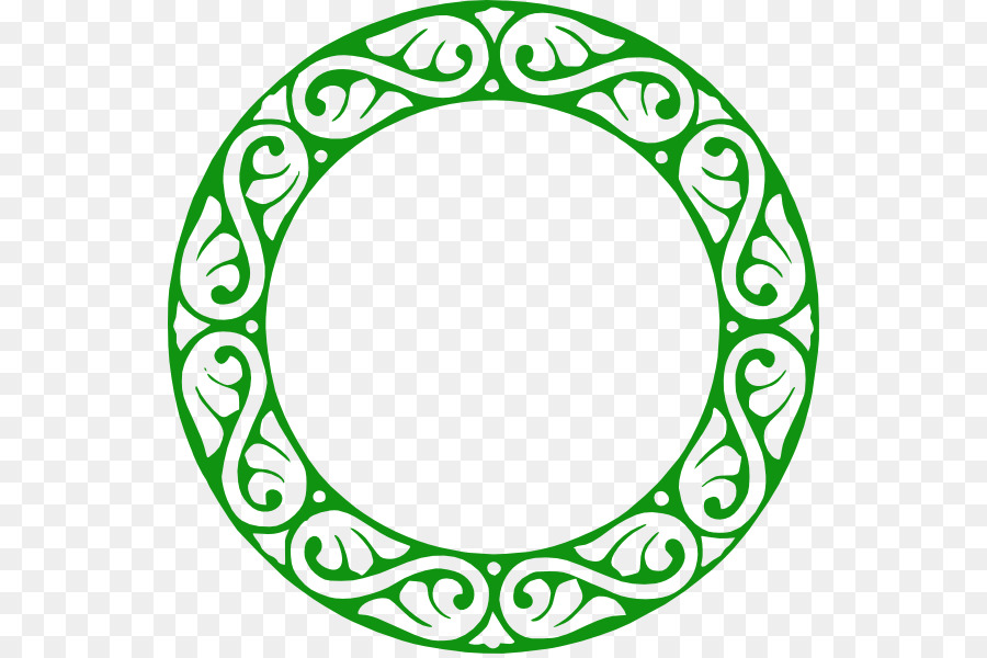 Moldura Circular Verde，Decorativo PNG