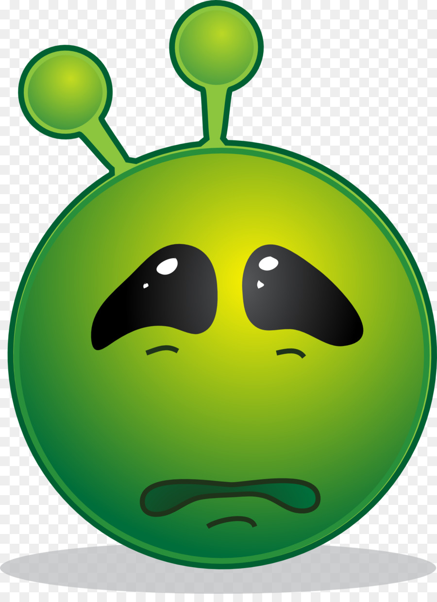 Alienígena Irritado，Verde PNG