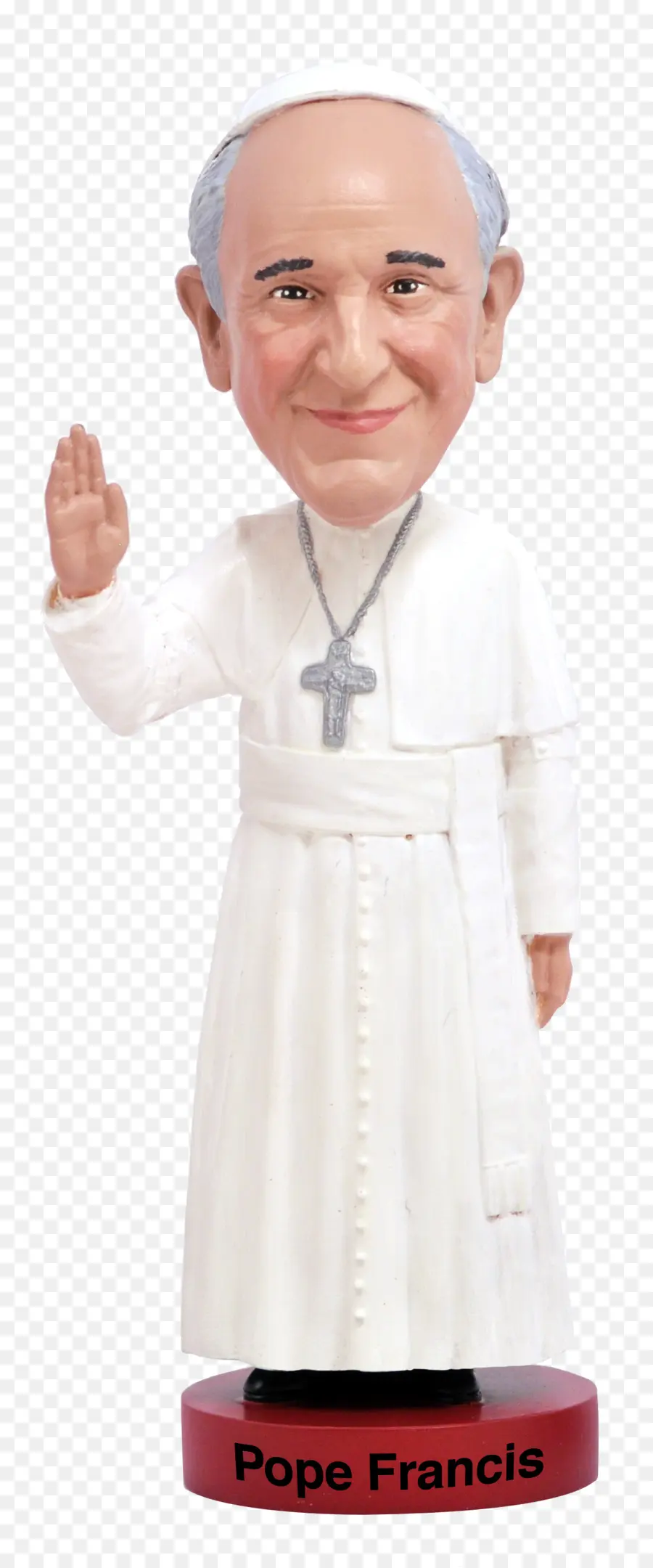 Papa Francisco Bobblehead，Branco PNG