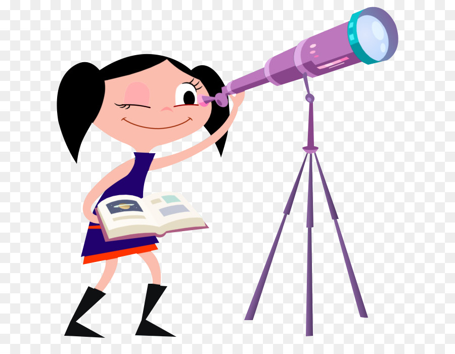 Menina Com Telescópio，Telescópio PNG