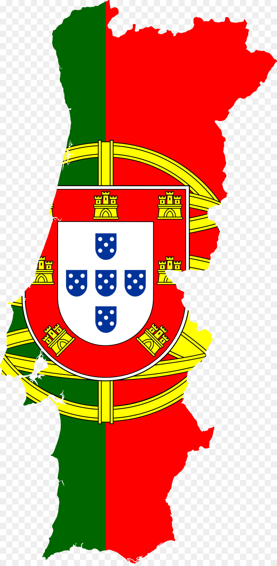 Mapa Político País Portugal Com Vizinhos Bandeira Nacional Ilustração por  ©tony4urban #4538466