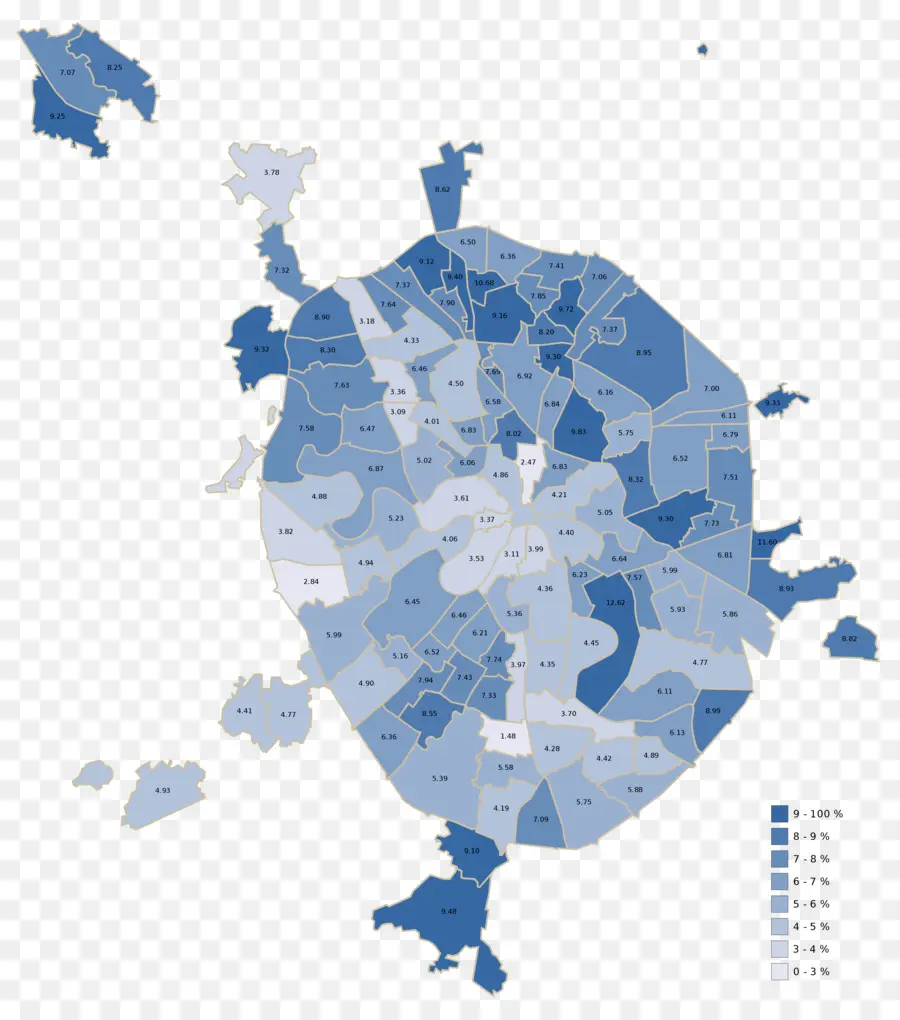 Mapa Da Cidade，Distritos PNG