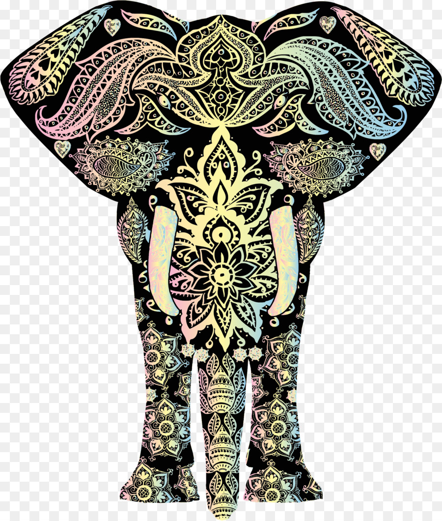 Elefante，Mandala PNG