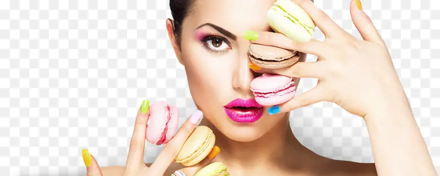 Mulher Com Macarons，Mulher PNG