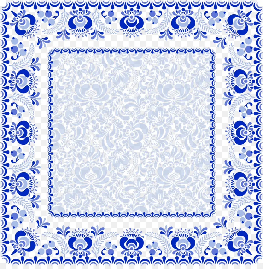 Padrão Decorativo，Azul PNG