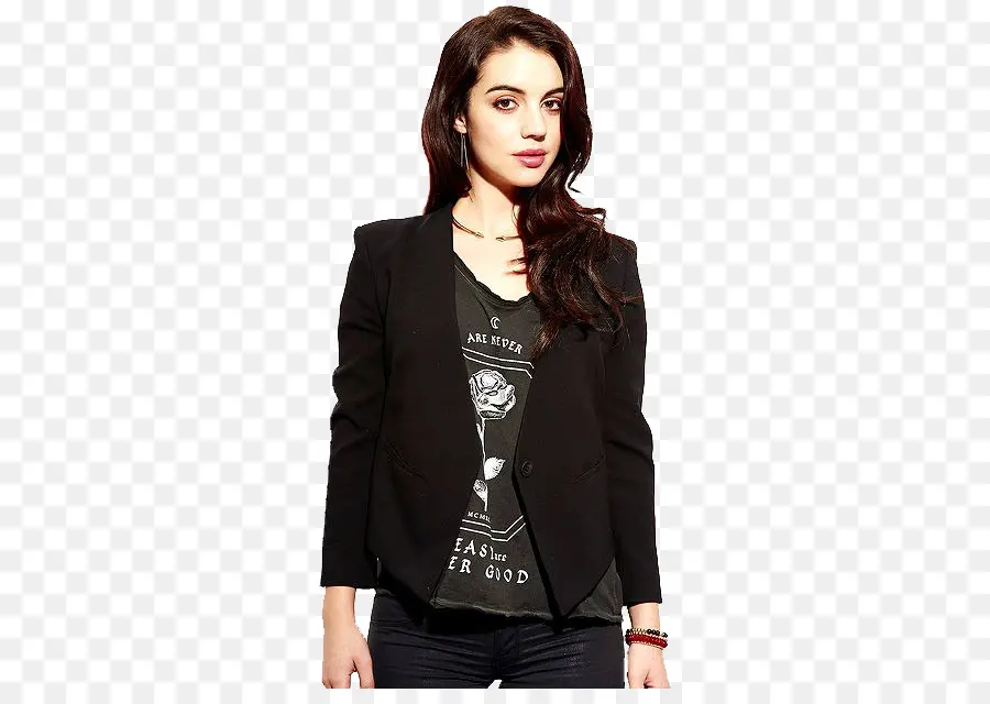 Mulher De Blazer Preto，Moda PNG