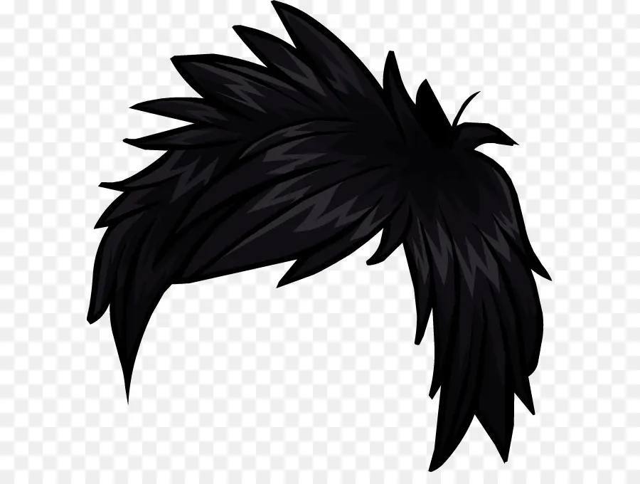 Cabelo Preto Espetado，Penteado PNG