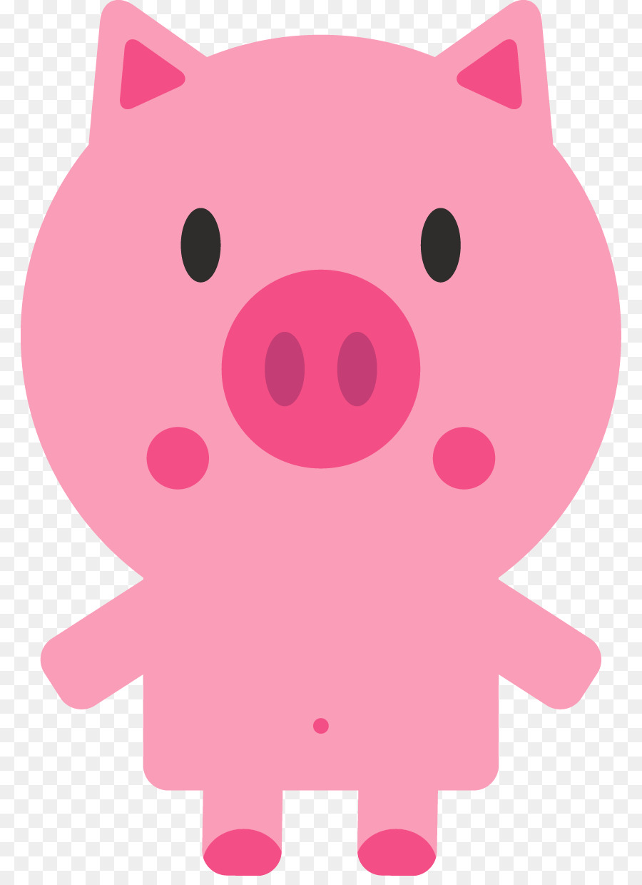 Porco Rosa，Desenho Animado PNG