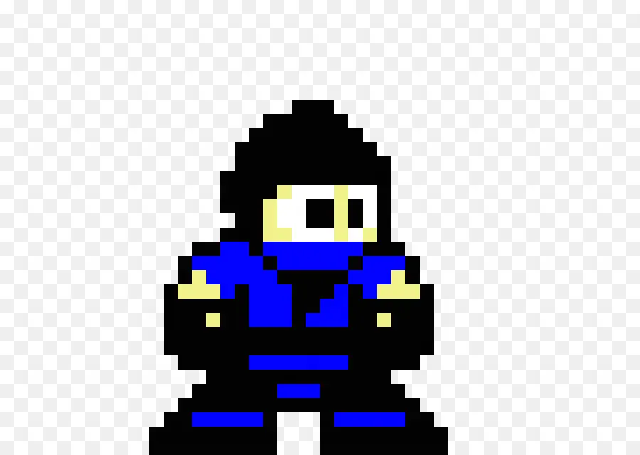 Pixel Art Ninja，Roupa Azul PNG