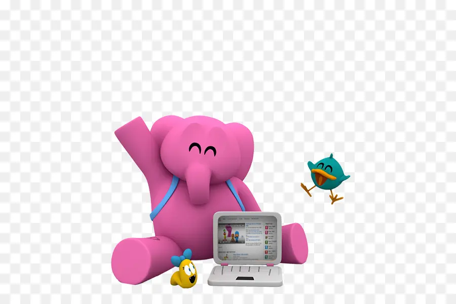 Elefante Rosa，Computador Portátil PNG