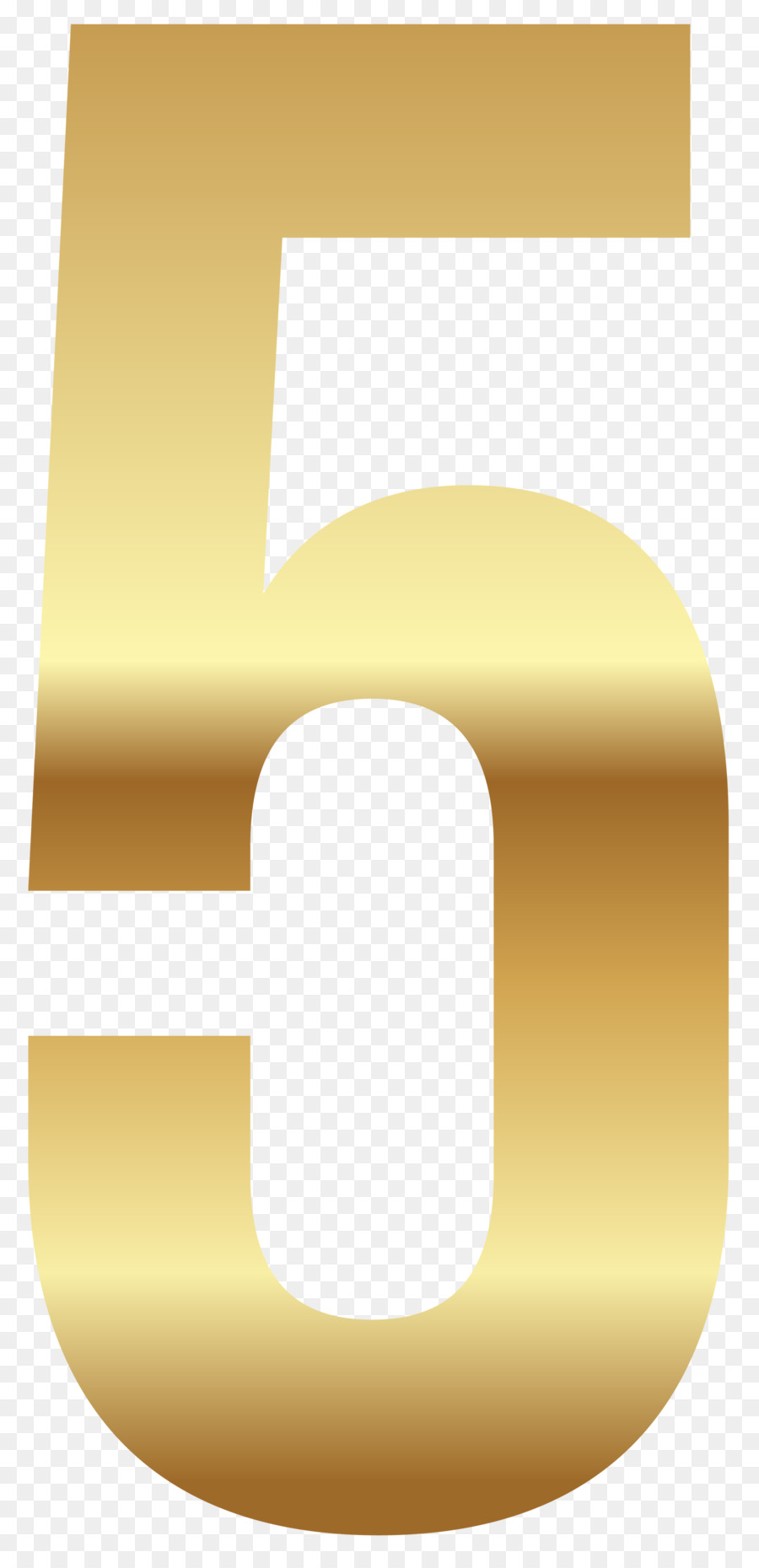 Número 5，Ouro PNG