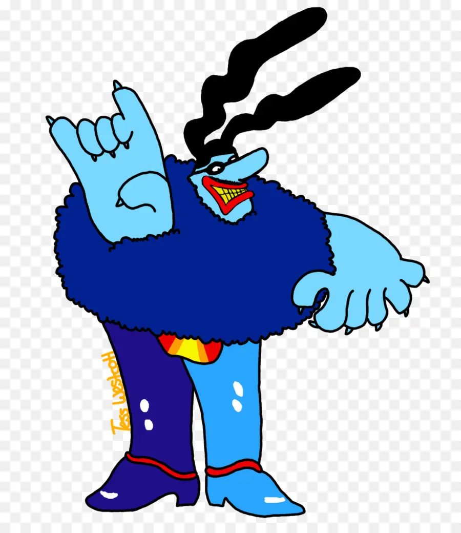 Personagem Azul，Animado PNG