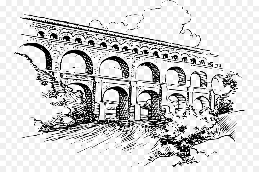 Pont Du Gard，Roma Antiga PNG