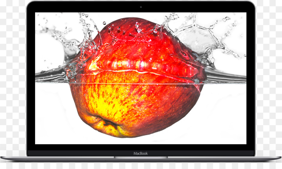 Maçã Na Tela Do Laptop，Fruta PNG