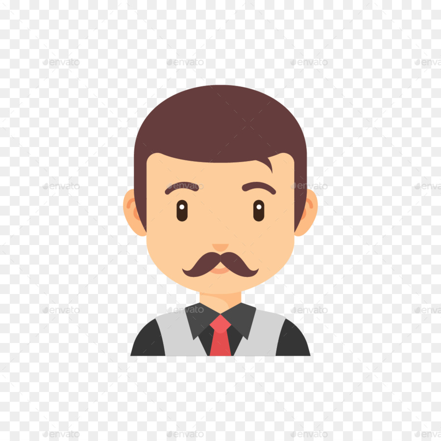 Homem Com Bigode，Desenho Animado PNG