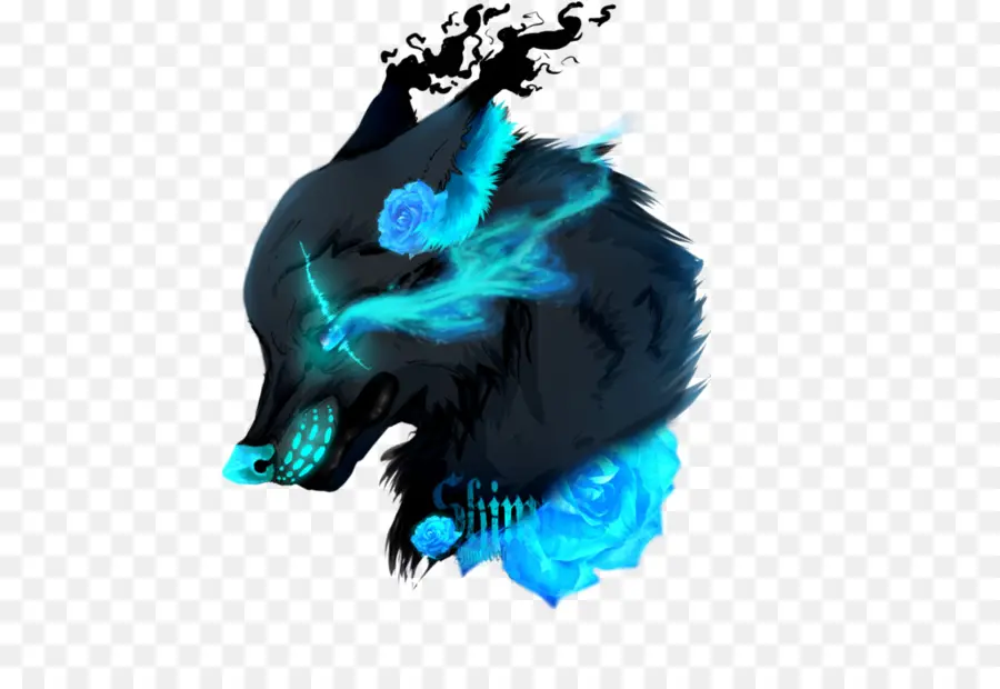 Lobo，Azul PNG