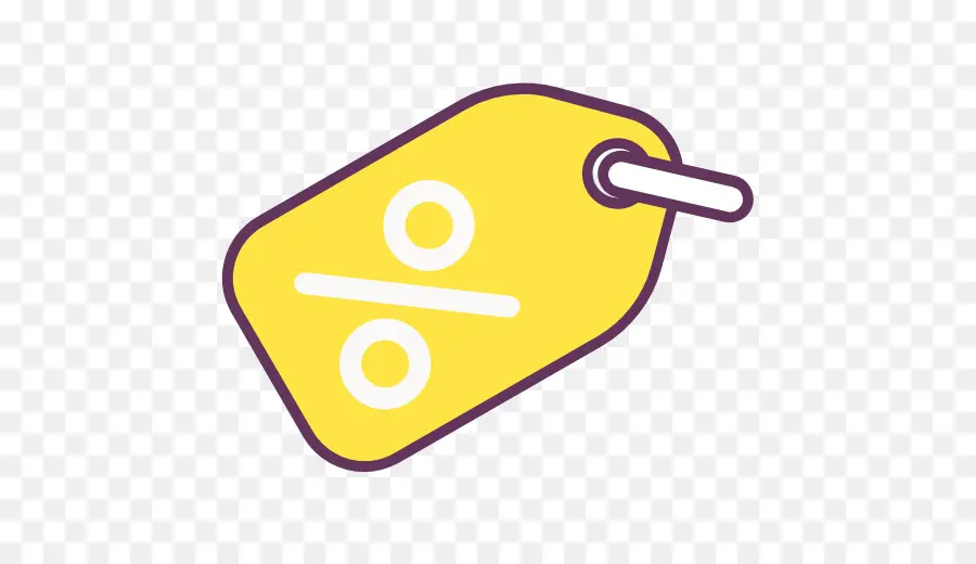 Etiqueta De Desconto，Amarelo PNG