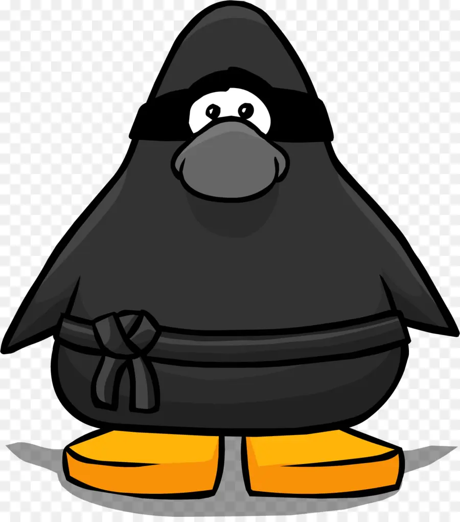 Pinguim Ninja，Traje Preto PNG