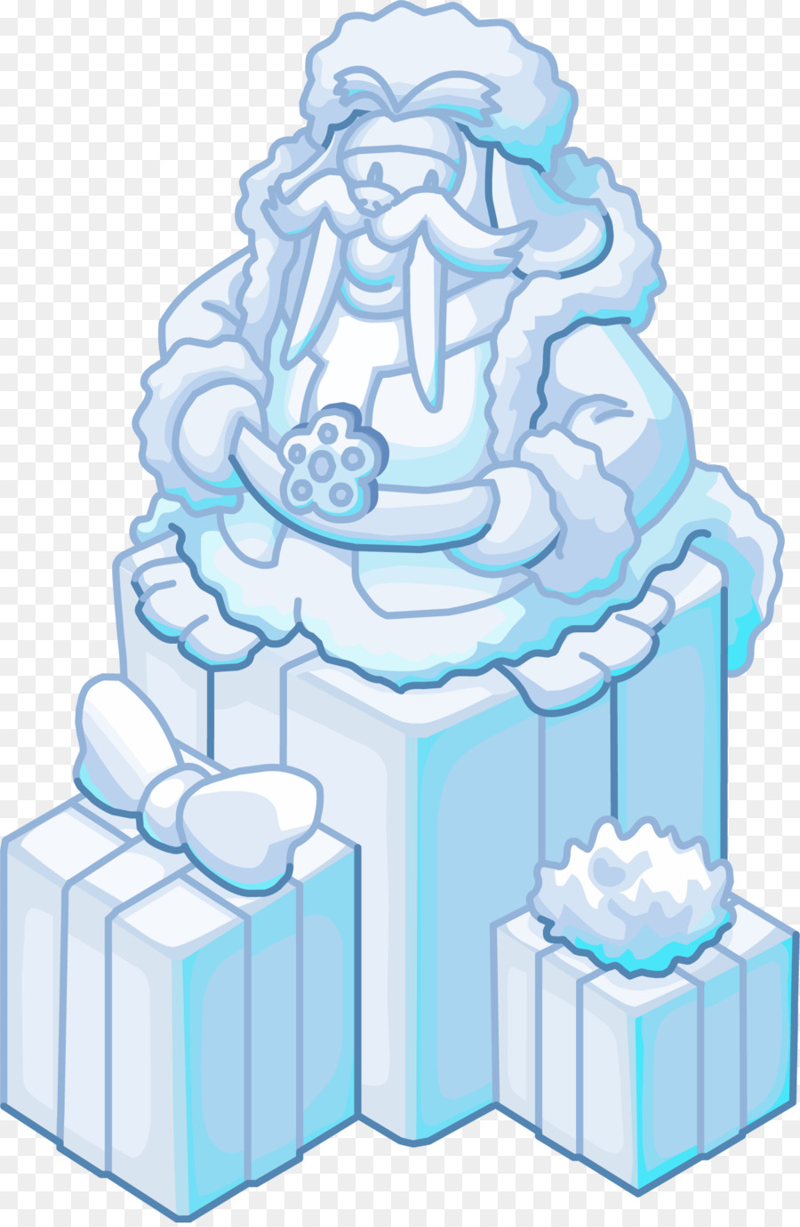 O Club Penguin，Escultura De Neve PNG