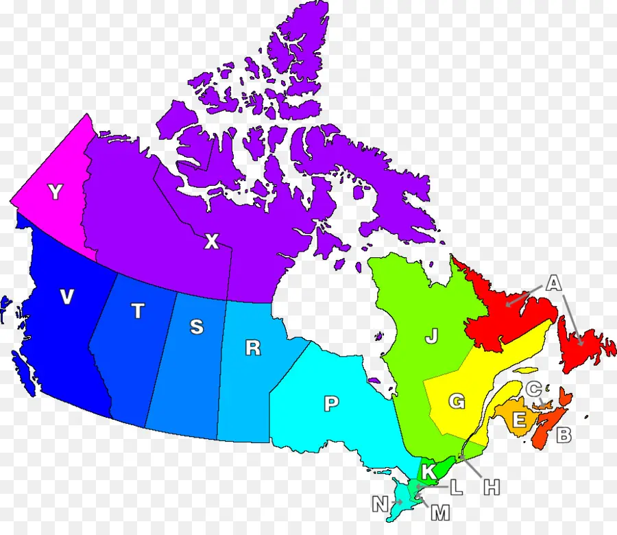 Mapa Do Canadá，Colorido PNG