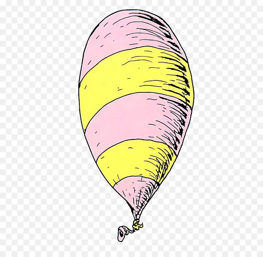 Balão Listrado，Amarelo PNG