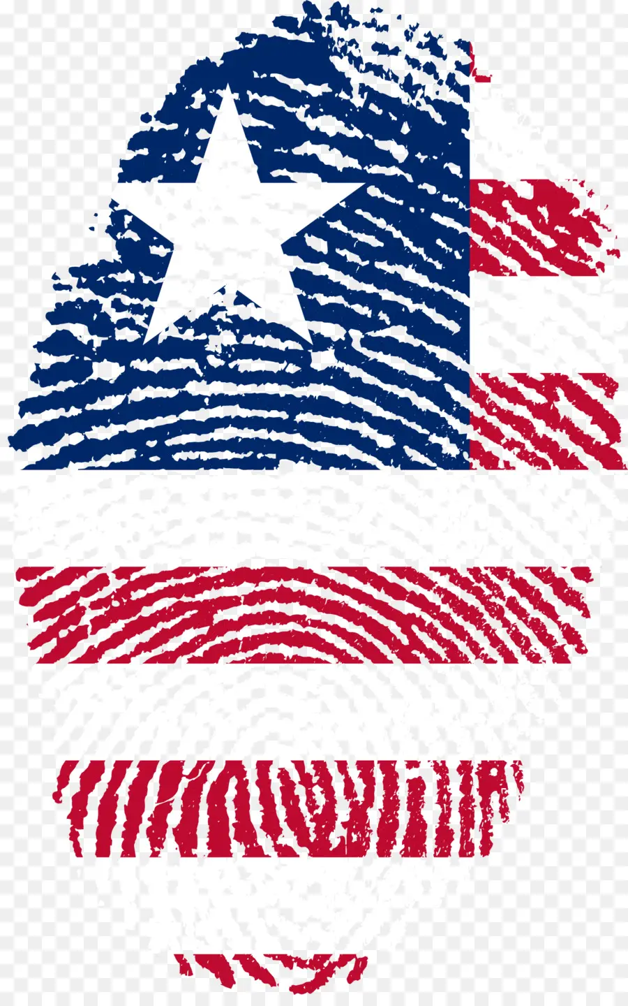 Impressão Digital Da Bandeira Americana，Eua PNG